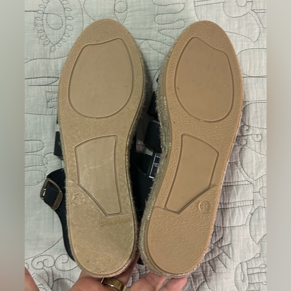 NIB Barbour Paloma Espadrille Platform Fisherman Sandal Sz 39 EU / 8 US Black - Picture 12 of 15